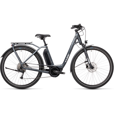 CUBE TOWN SPORT HYBRID ONE 500 WAVE Electric City Bike Grey 2021 0